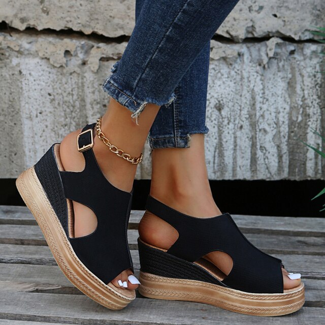 Olivia Sydney - Relaxing Metallic Heel Sandal