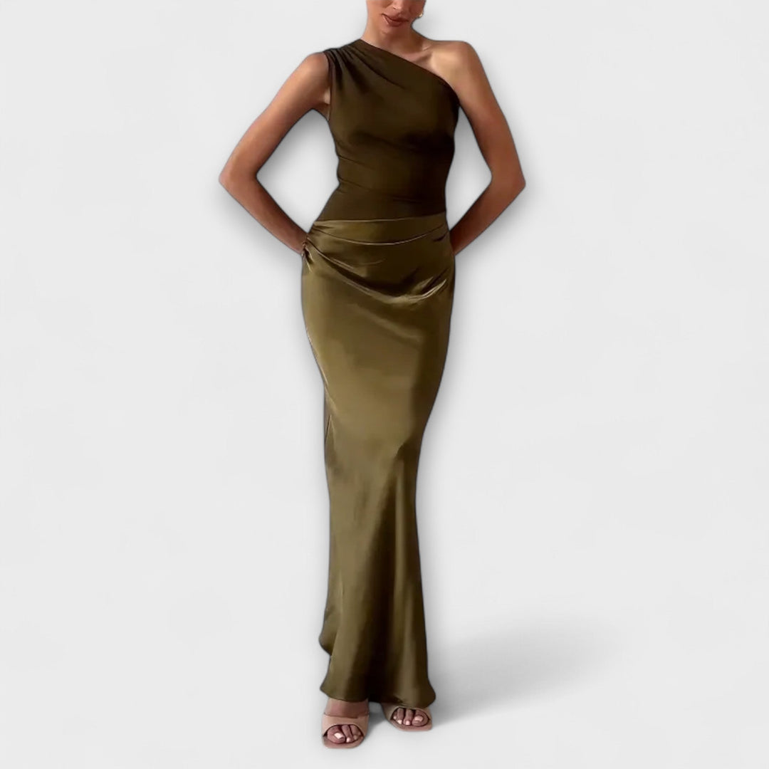Olivia Sydney - Asymmetrical Satin Dress