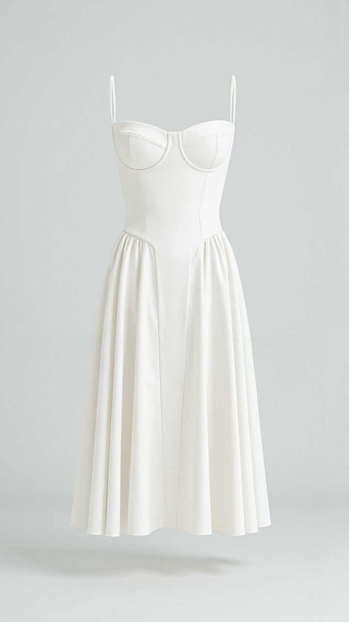 Olivia Sydney - Structured Bodice Midi Dress