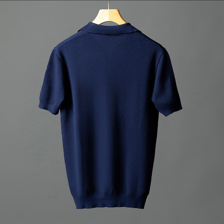 Olivia Sydney - Elegant Cotton Knit Polo Shirt