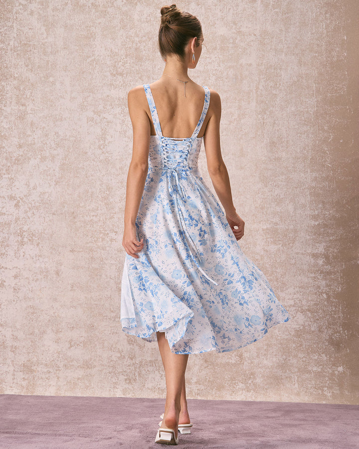 Olivia Sydney - Blue Floral Midi Dress