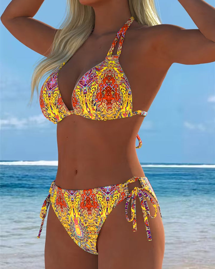 Olivia Sydney - Printed Halter Neck Bikini