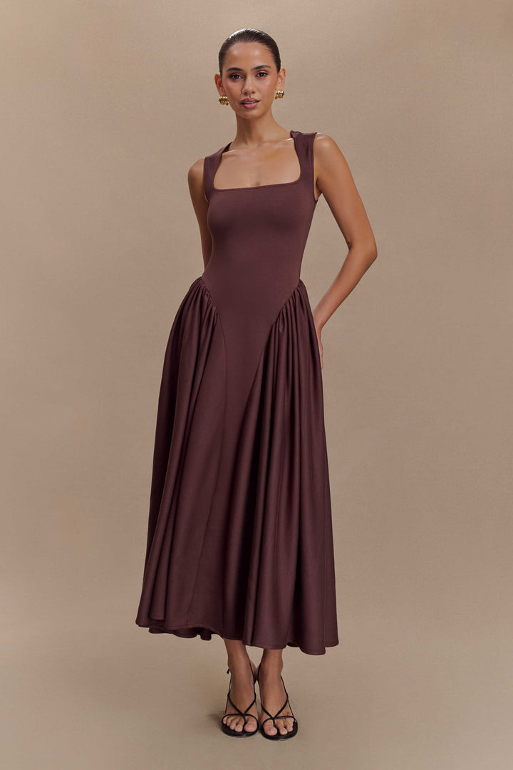 Olivia Sydney - Brown Knit Midi Dress