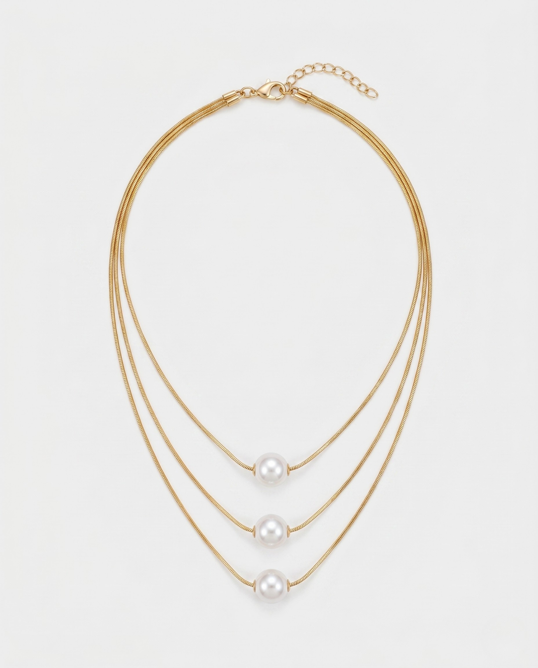 Olivia Sydney - Triple Layer Pearl Necklace