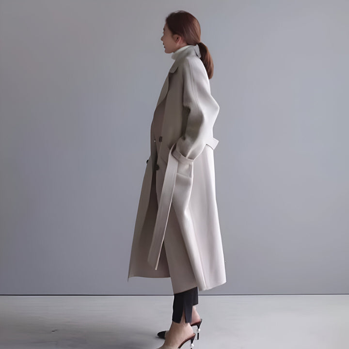 Olivia Sydney - Elegant coat with structured belt