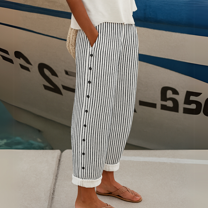 Olivia Sydney - Casual Pants with Buttons