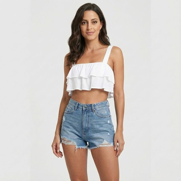 Olivia Sydney - High-waisted denim shorts in a fitted cut for a relaxed summer style