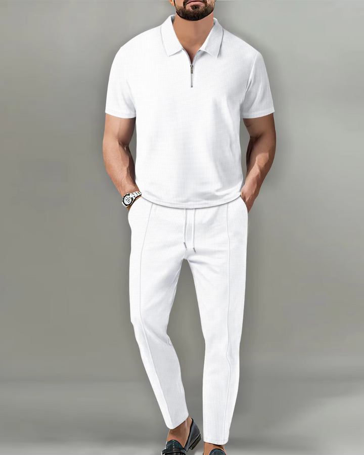 Olivia Sydney - 2 Piece Zip Polo Set