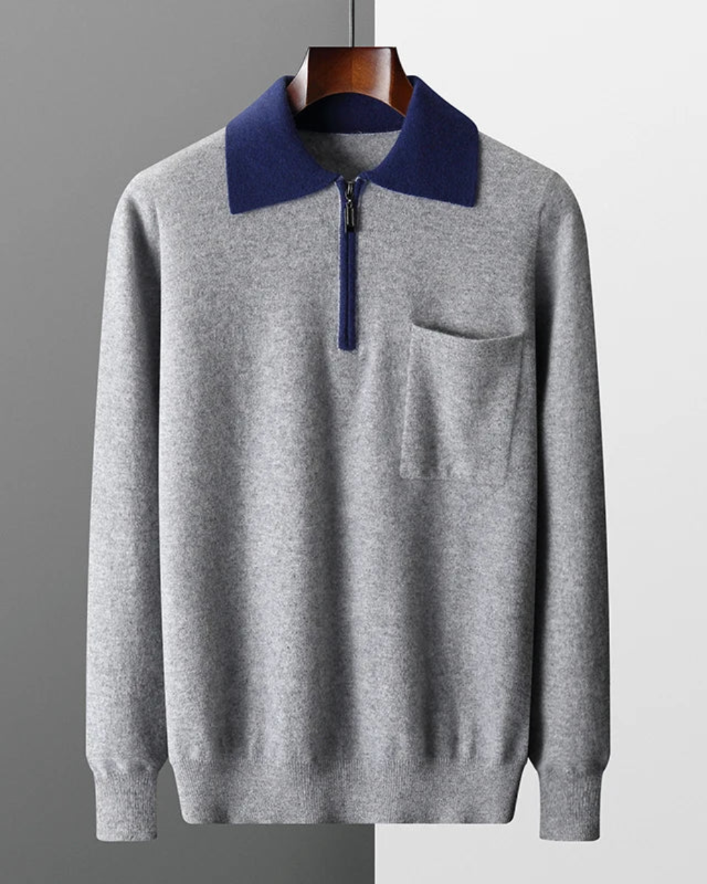 Olivia Sydney - Cashmere Polo with Zipper Closure