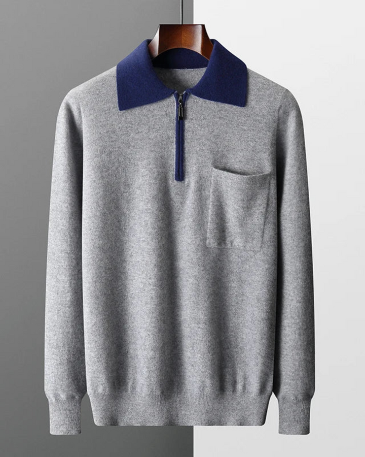 Olivia Sydney - Cashmere Polo with Zipper Closure