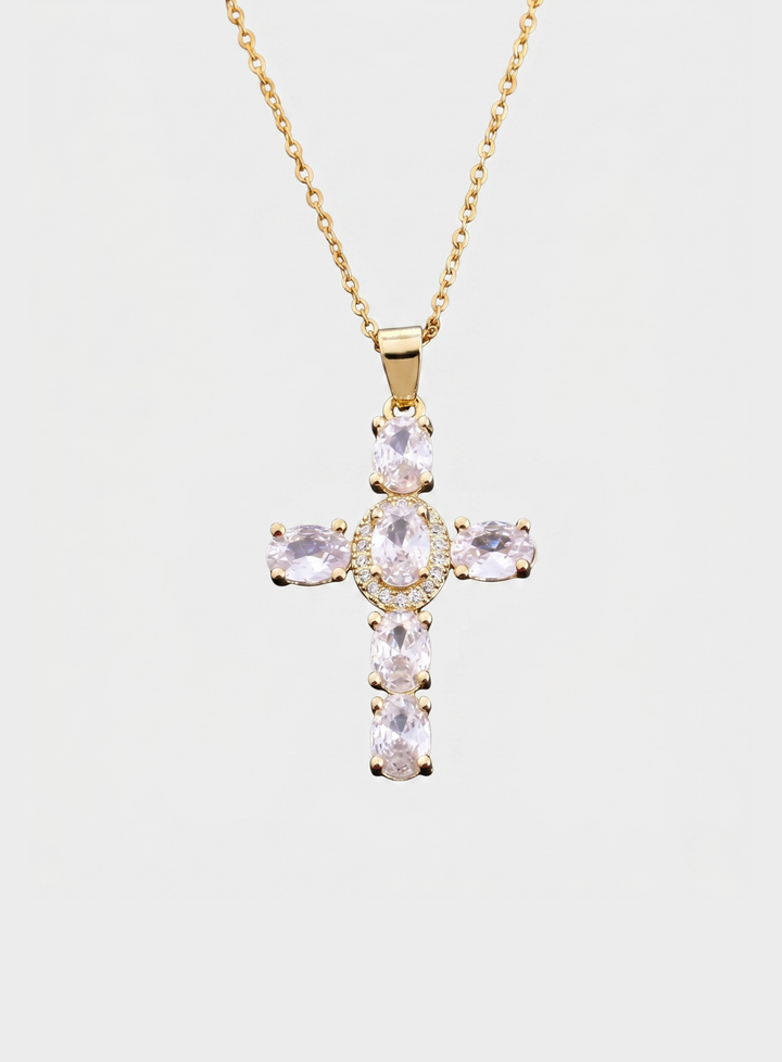 Olivia Sydney - Crystal Cross Light Necklace