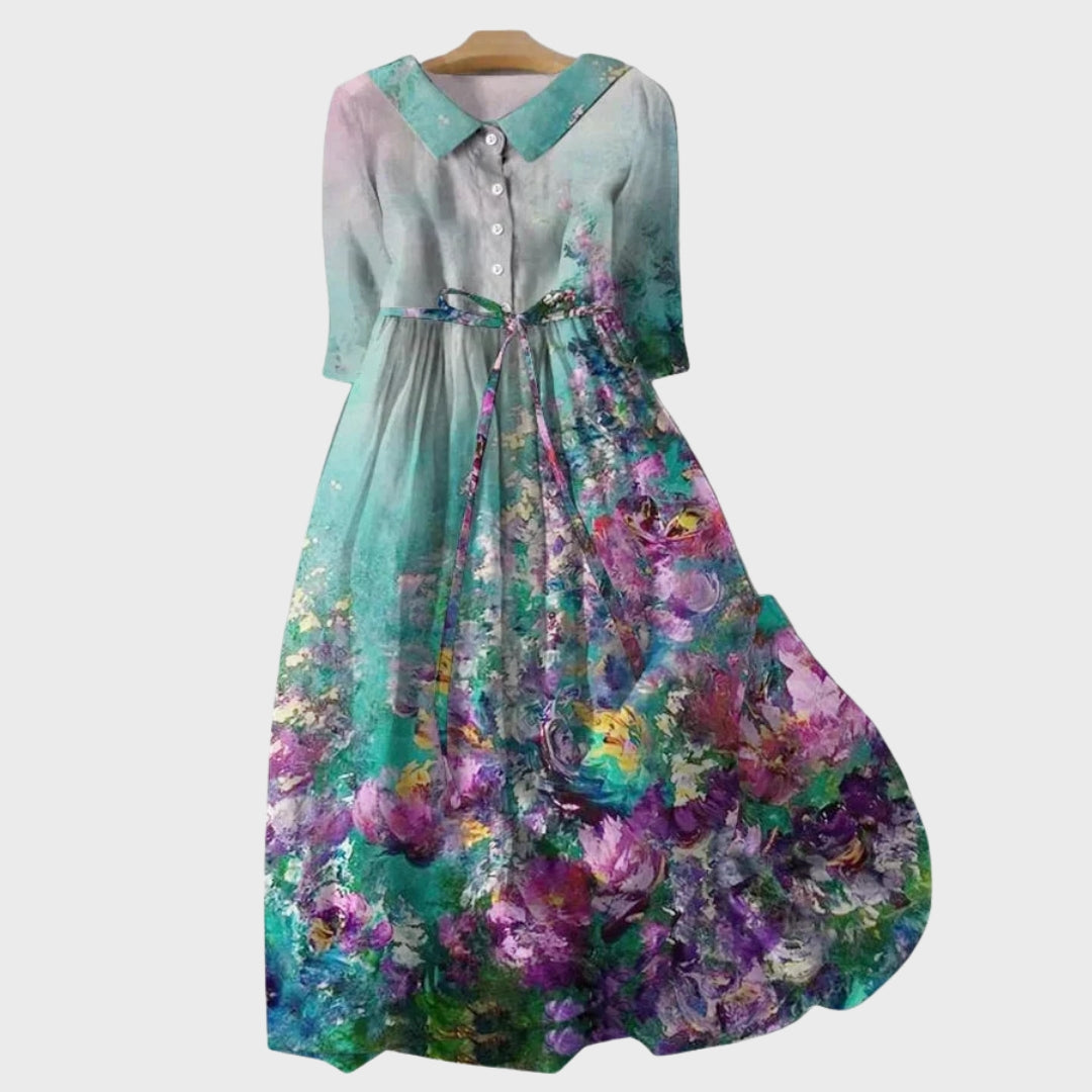 Olivia Sydney - Floral Dress with Gradient Design