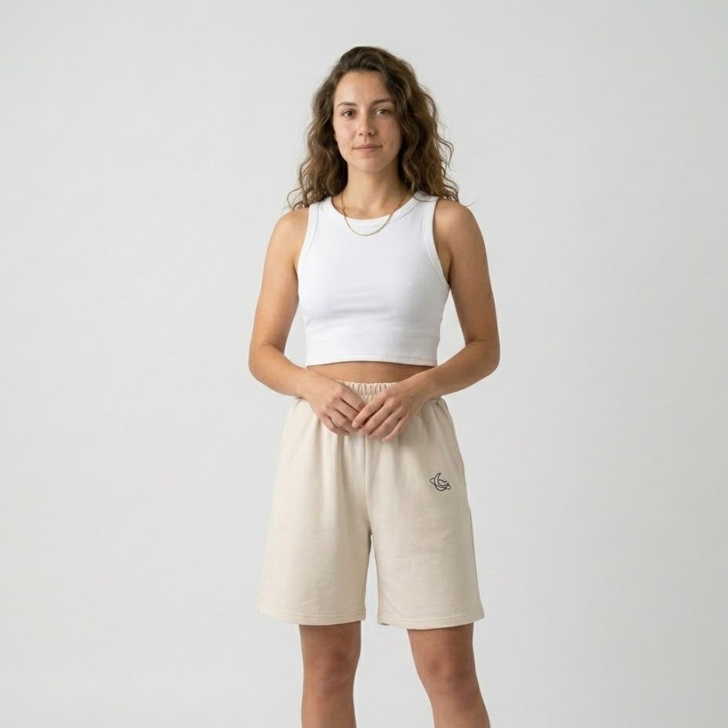 Olivia Sydney - Relaxed Fit Wide Leg Shorts with Elastic Waist