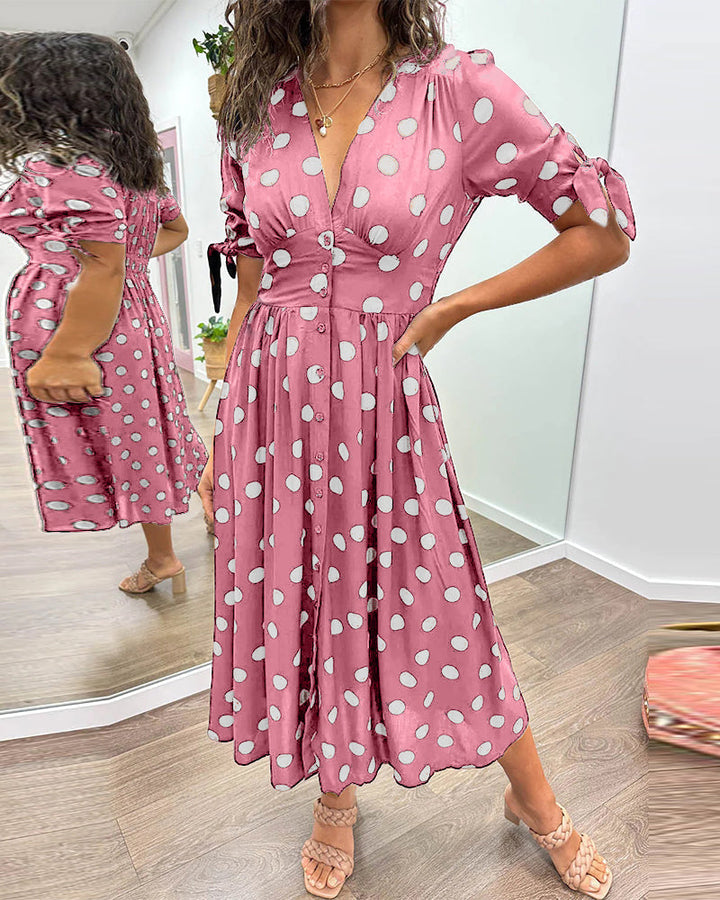 Olivia Sydney - Elegant Polka Dot Dress