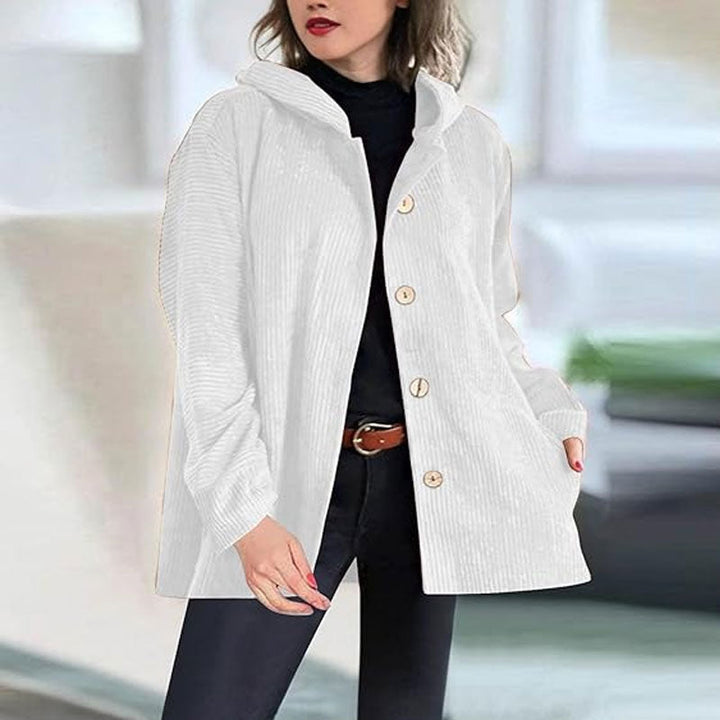 Olivia Sydney - Casual Corduroy Hoodie Jacket for Autumn