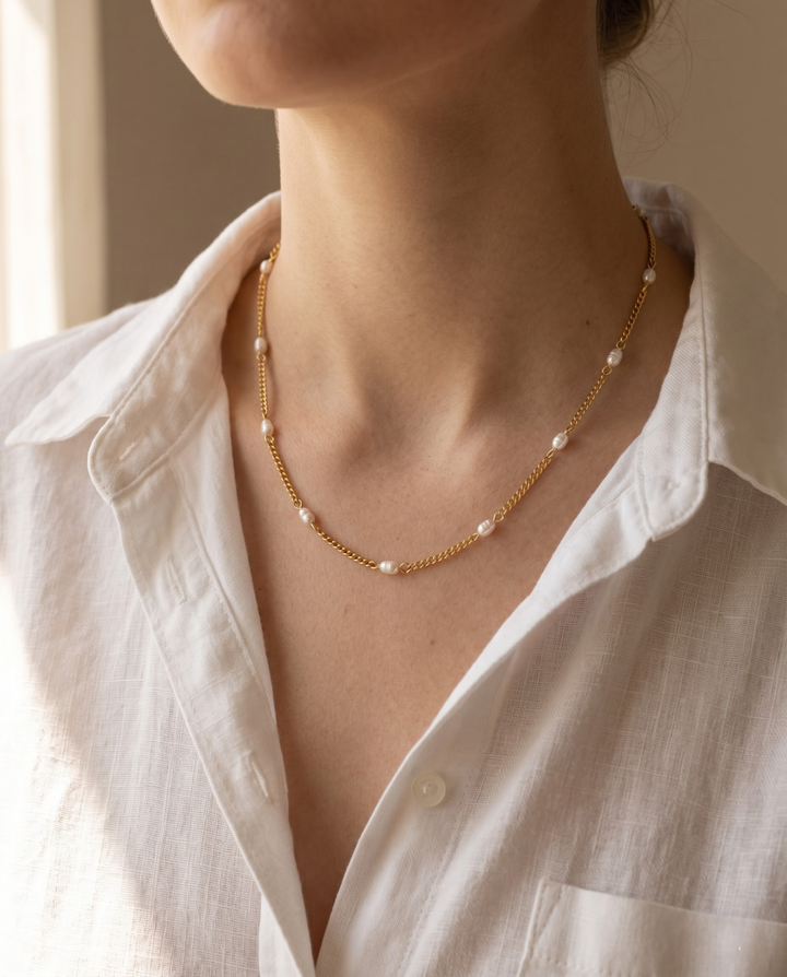 Olivia Sydney - Minimalist Pearl Necklace