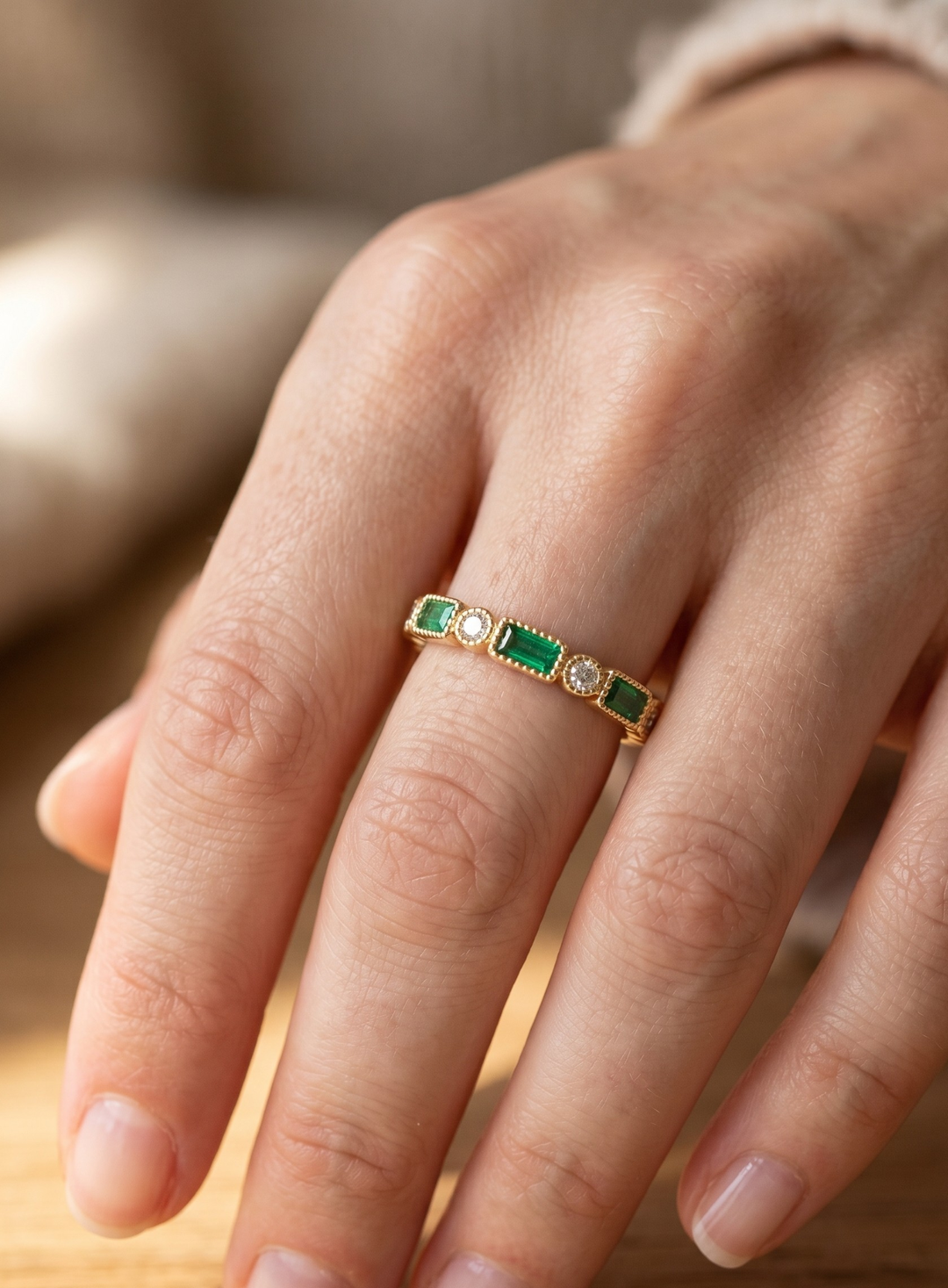 Olivia Sydney - Emerald Elegance Ring