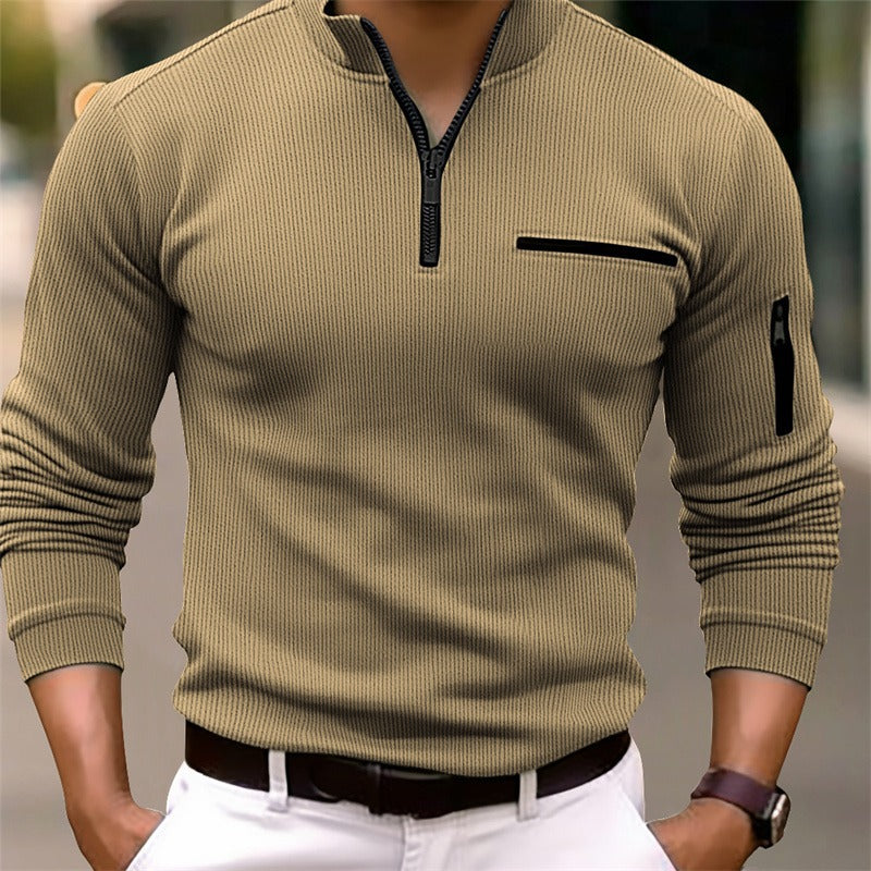 Olivia Sydney - Modern Masculine Stylish Zip-Up Sweater