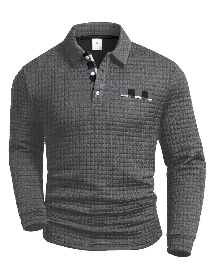 Olivia Sydney - Textured Polo Sweater