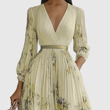 Rowella - Elegantna Plisirane Maxi Haljina