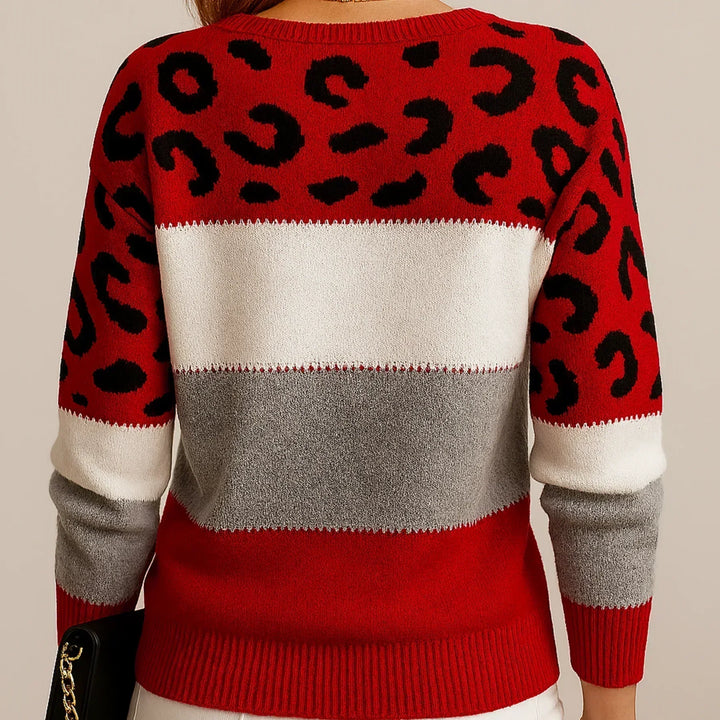 Olivia Sydney - Leopard Print Knit Sweater