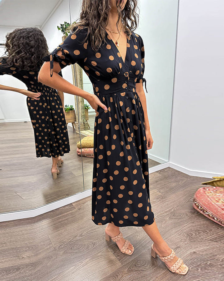 Olivia Sydney - Elegant Polka Dot Dress