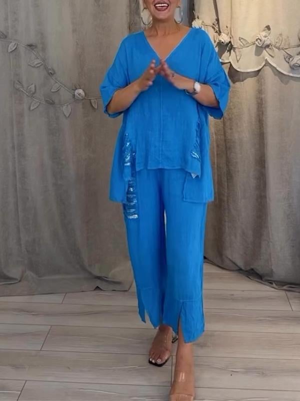 Olivia Sydney - Two-piece summer set with effortless elegance and fluid comfort for sunny days