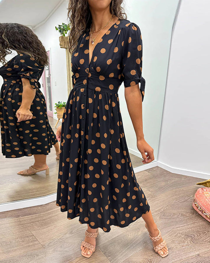 Olivia Sydney - Elegant Polka Dot Dress