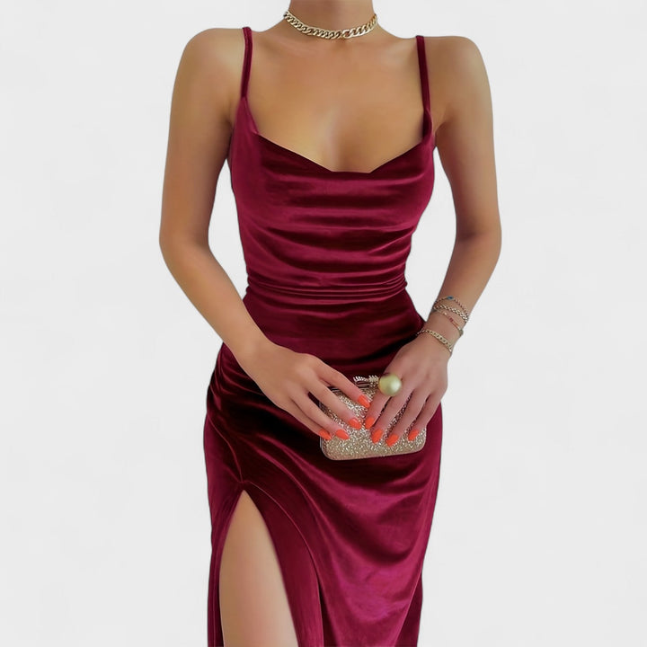 Olivia Sydney - Velvet Dress with Slit