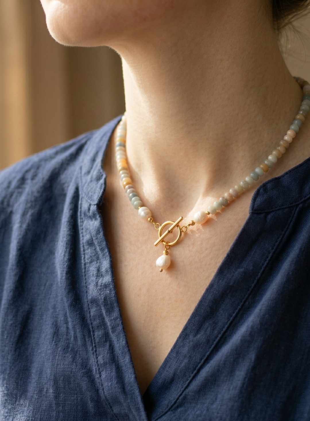 Olivia Sydney - Pearl and Nature Colors Necklace