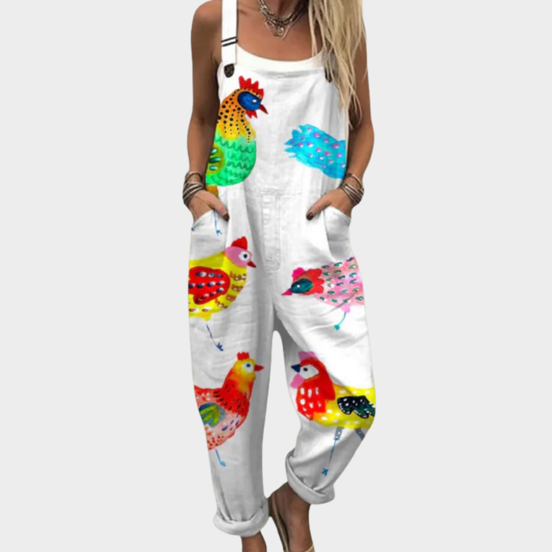 Olivia Sydney - Comfortable Printed Overalls