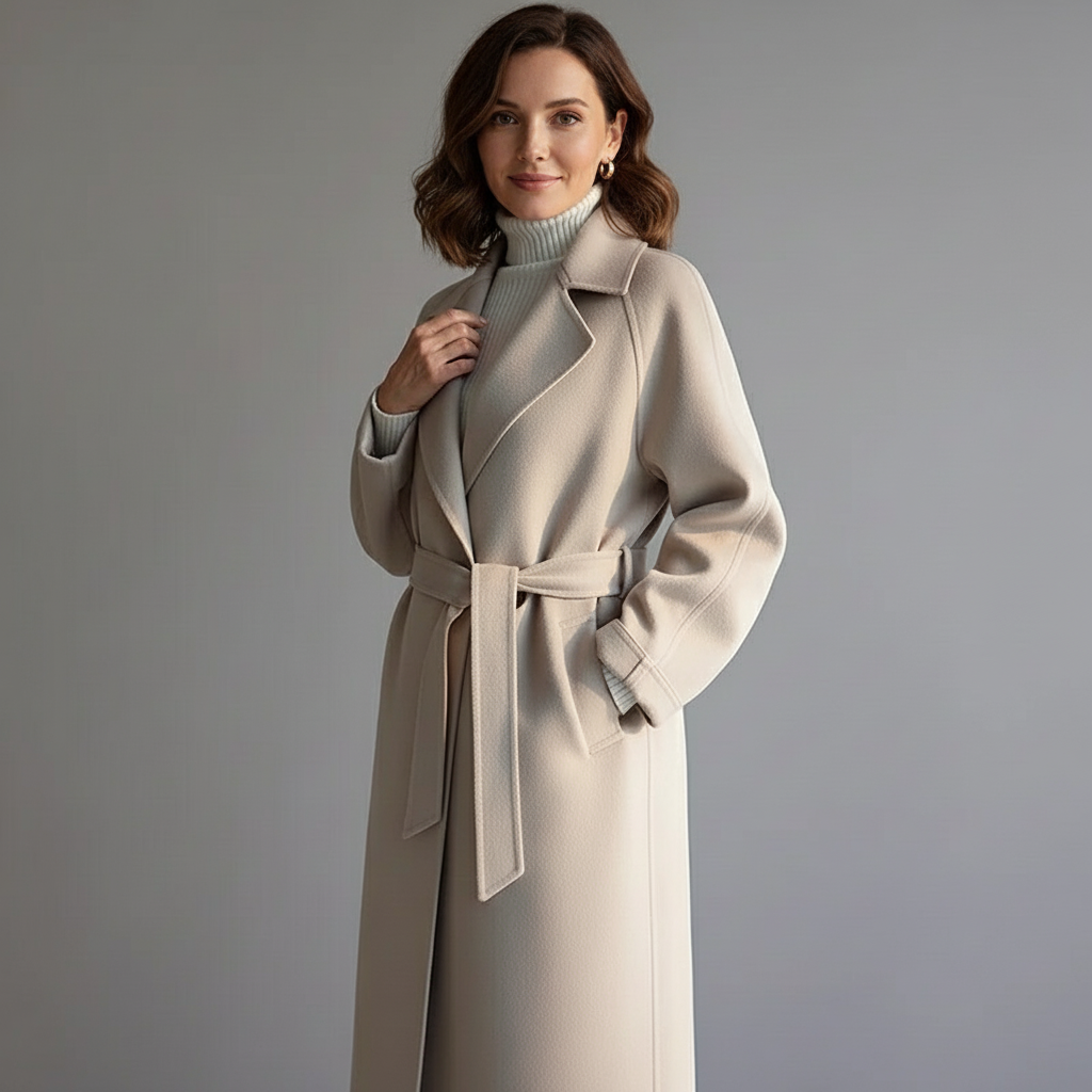 Olivia Sydney - Elegant coat with structured belt