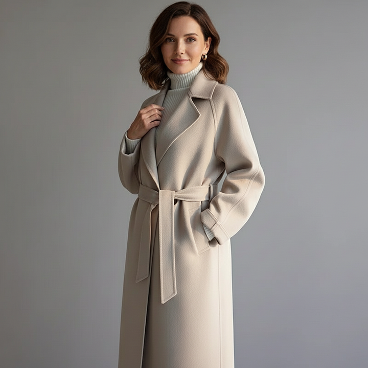Olivia Sydney - Elegant coat with structured belt