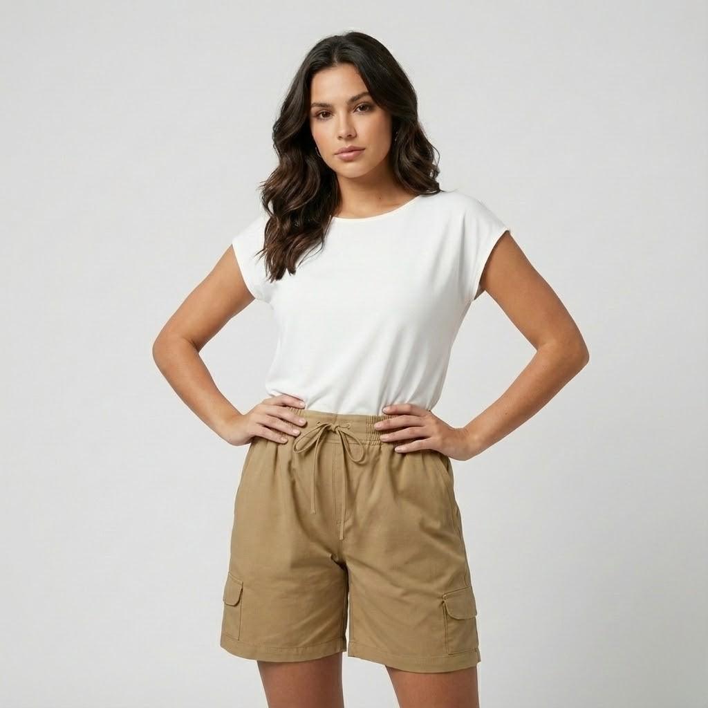 Olivia Sydney - Adjustable Drawstring Cargo Shorts