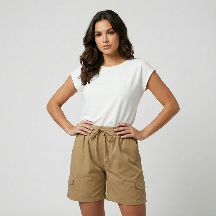 Olivia Sydney - Adjustable Drawstring Cargo Shorts