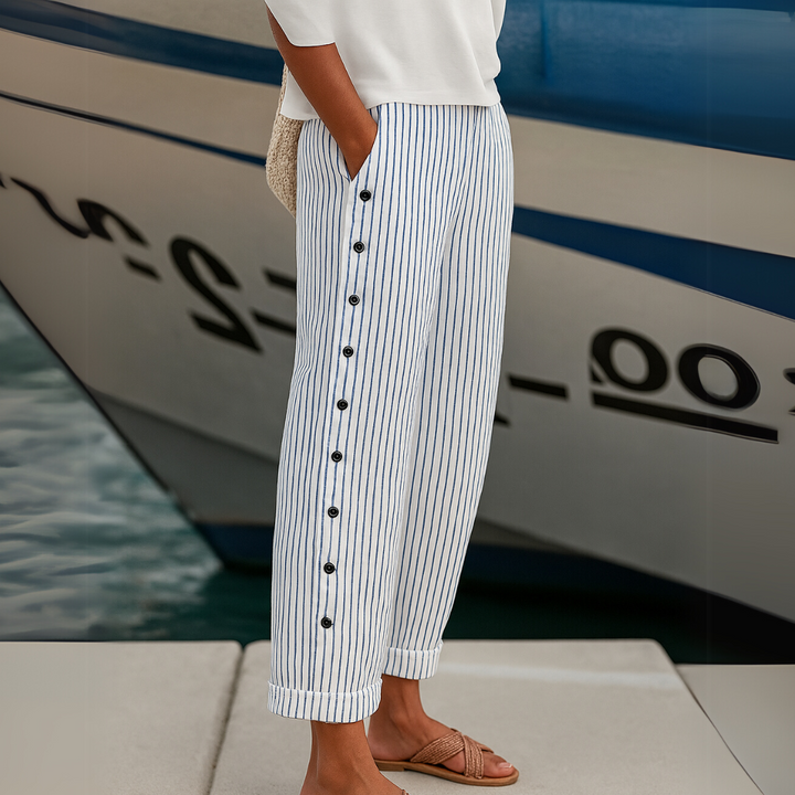 Olivia Sydney - Casual Pants with Buttons
