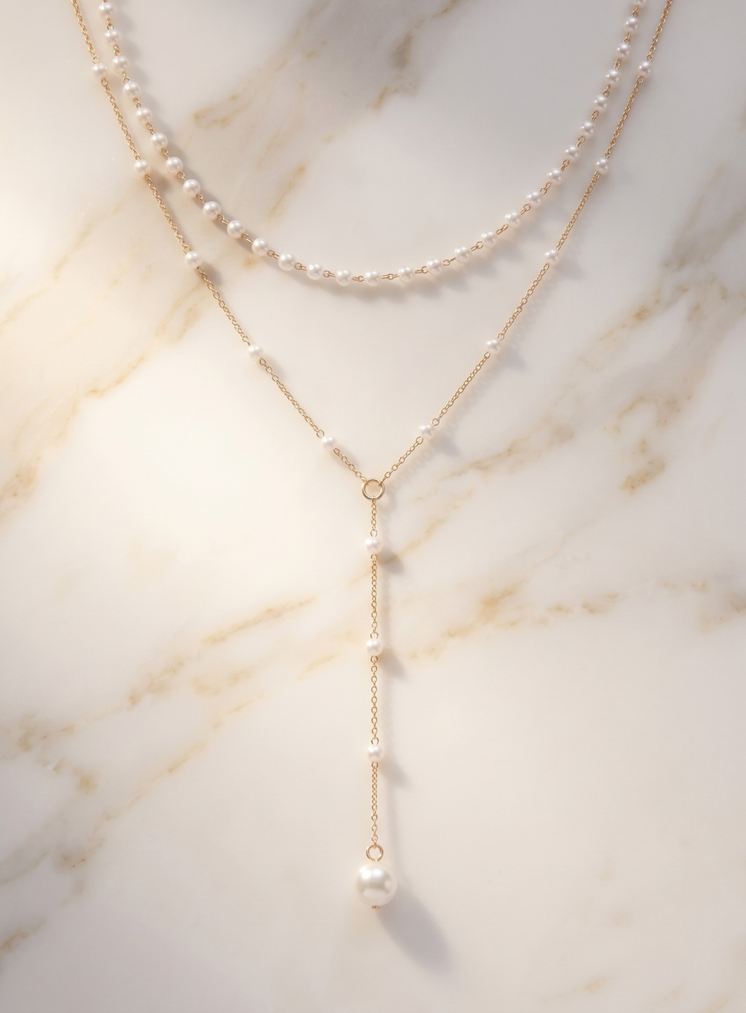 Olivia Sydney - Double Pearl Necklace