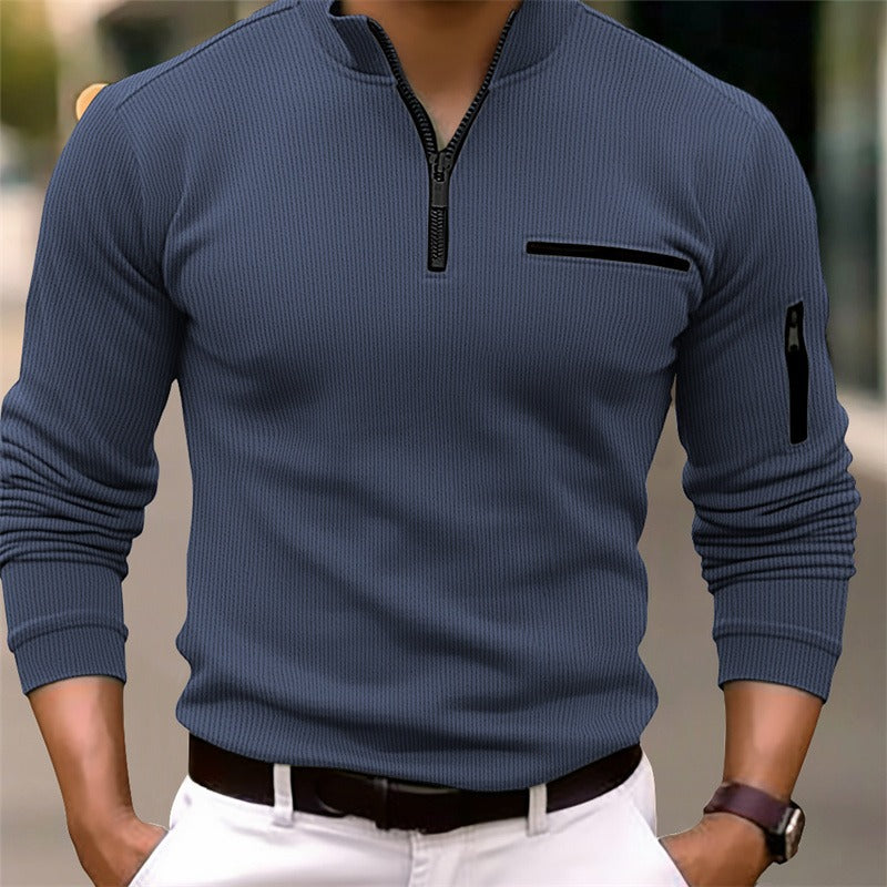 Olivia Sydney - Modern Masculine Stylish Zip-Up Sweater