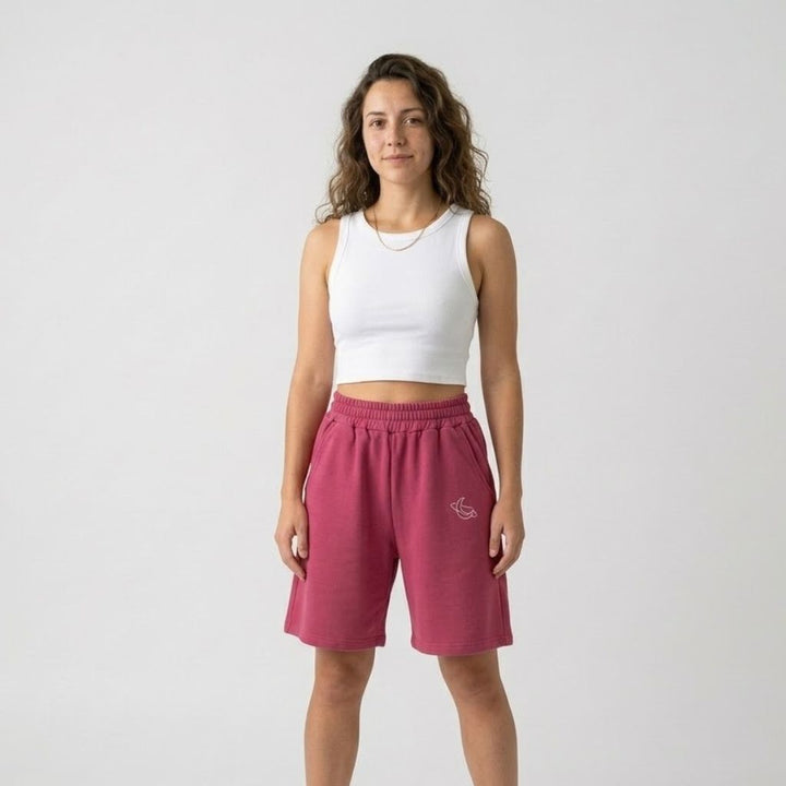 Olivia Sydney - Relaxed Fit Wide Leg Shorts with Elastic Waist
