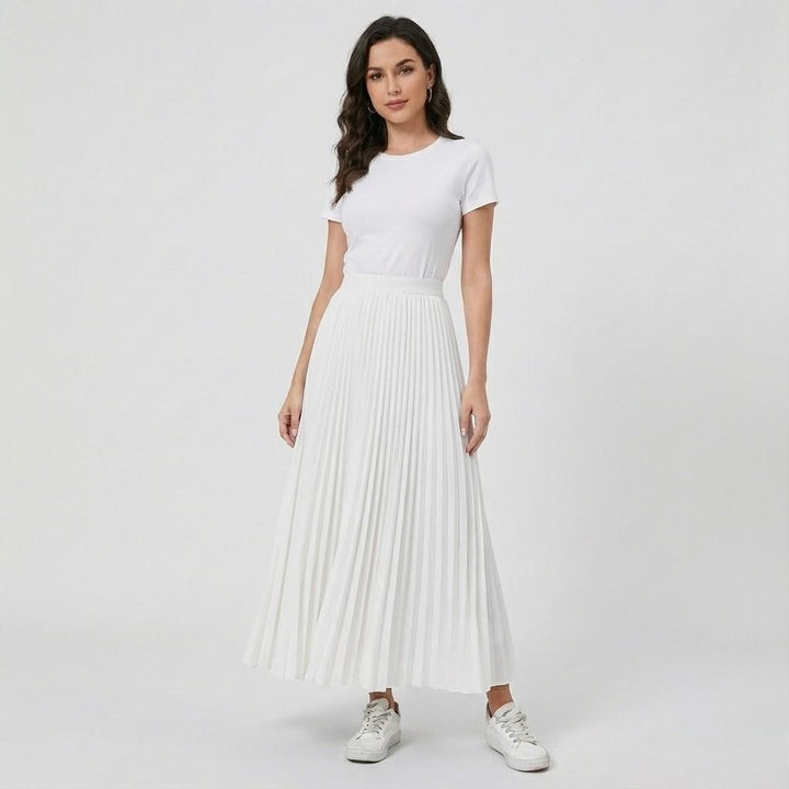 Olivia Sydney - Pleated Midi Skirt in Fluid Fabric