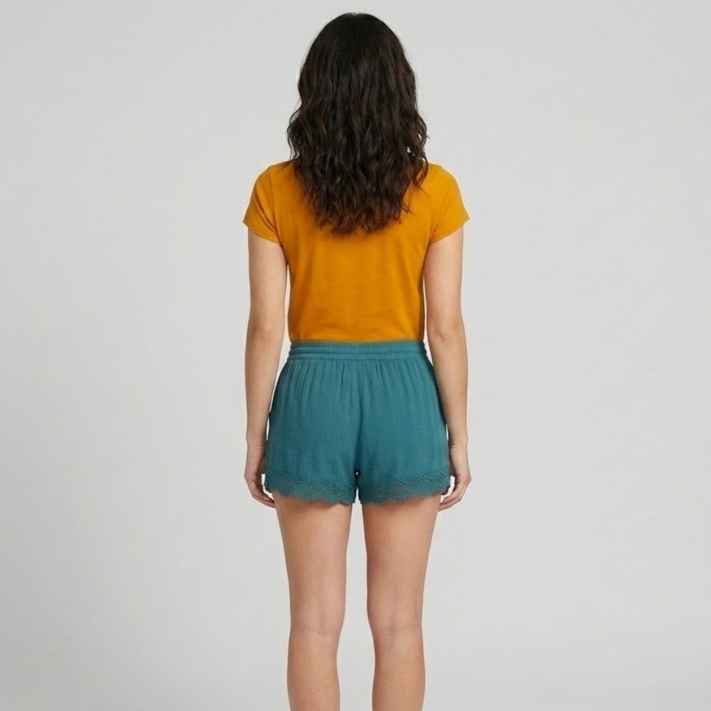 Olivia Sydney - Light Cotton Shorts with Elastic Waistband for Summer Comfort