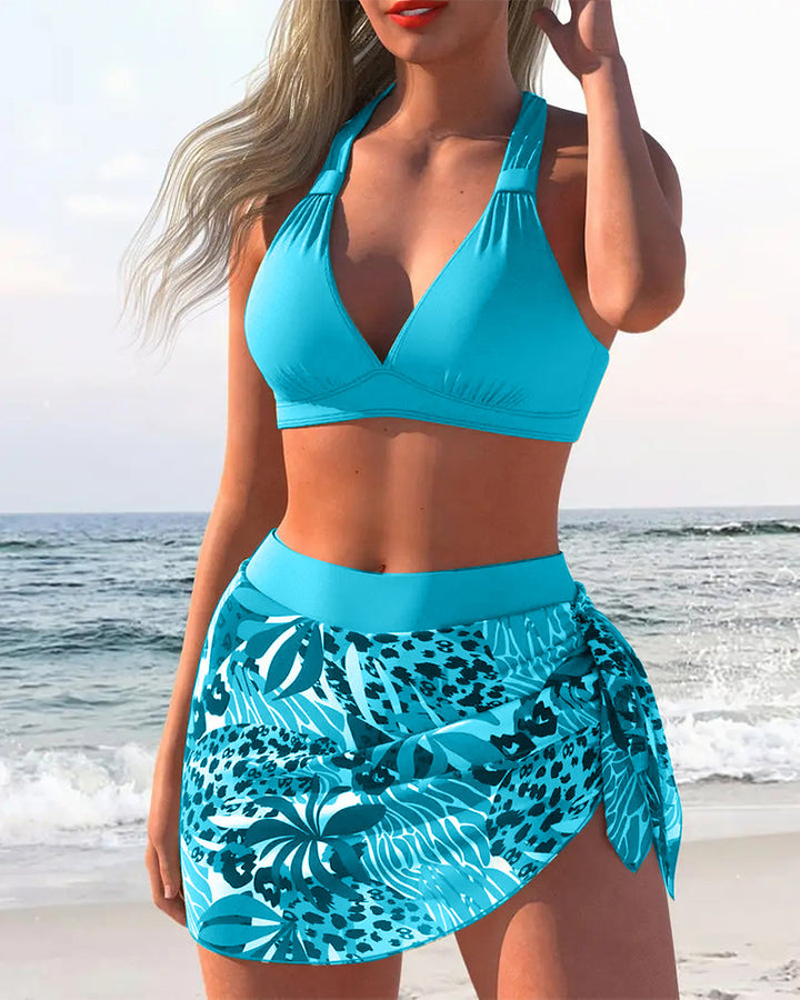 Olivia Sydney - Printed Skirt Bikini