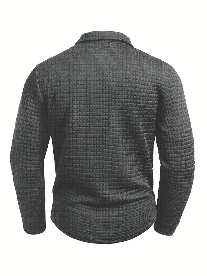 Olivia Sydney - Textured Polo Sweater