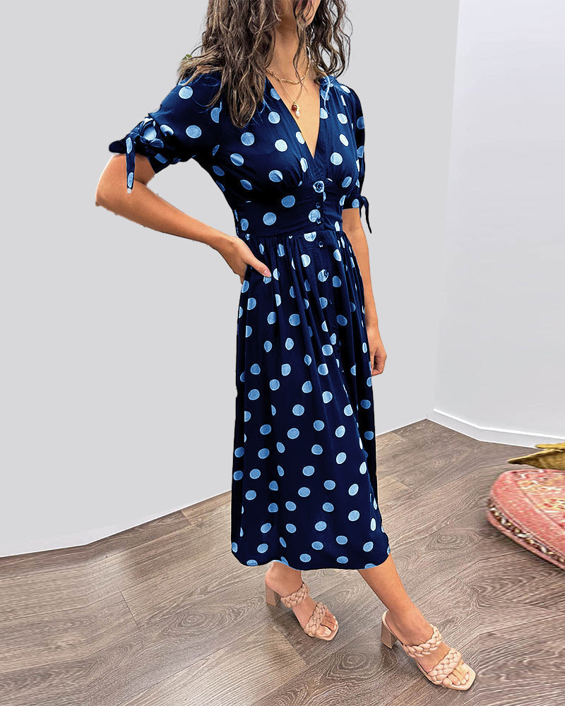 Olivia Sydney - Elegant Polka Dot Dress
