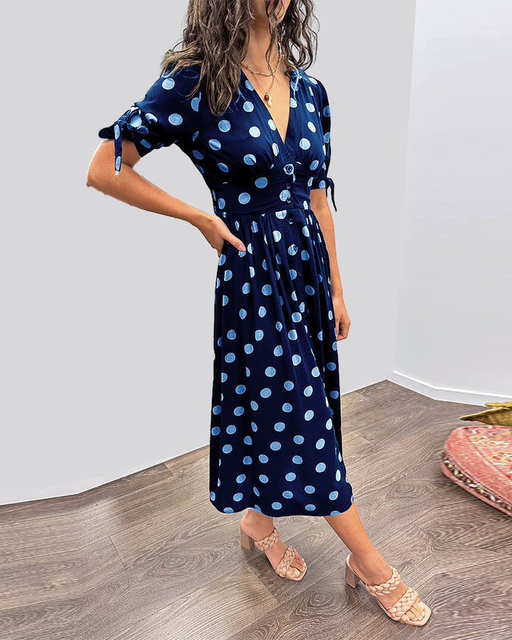 Olivia Sydney - Elegant Polka Dot Dress
