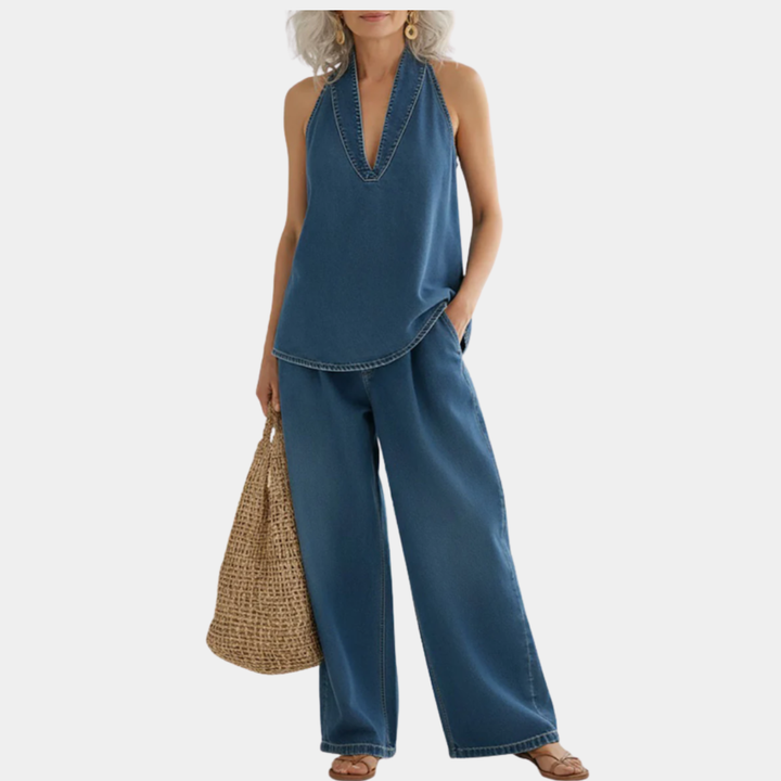 Olivia Sydney - Vintage Denim Two-Piece Set