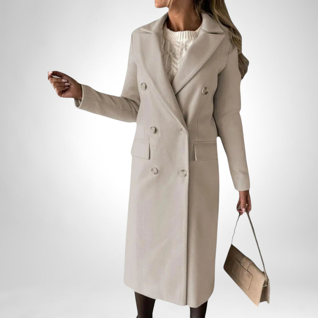 Olivia Sydney - Long Coat with Double Buttons