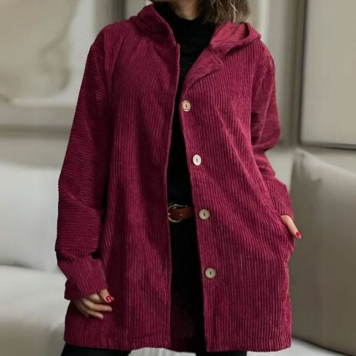 Olivia Sydney - Casual Corduroy Hoodie Jacket for Autumn