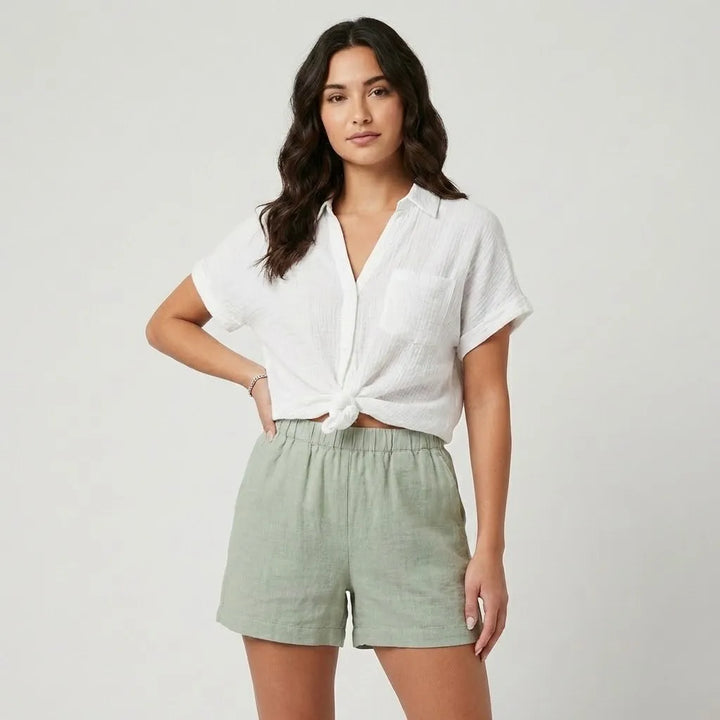 Olivia Sydney - Cotton Blend Loose Fit Shorts for Casual Summer Comfort