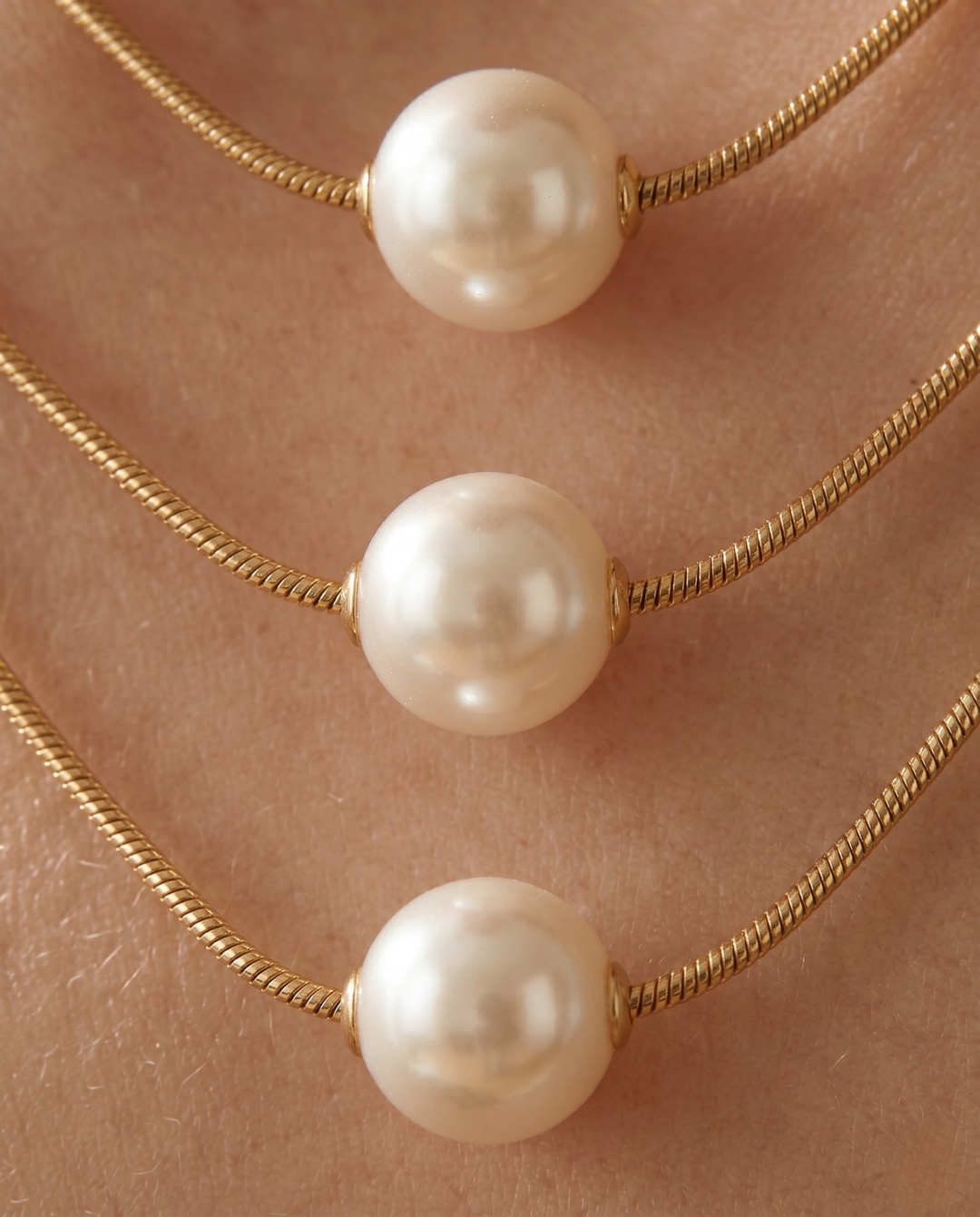 Olivia Sydney - Triple Layer Pearl Necklace